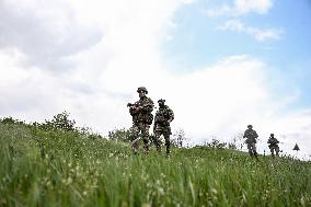 Combat coordination drills of Ukraines 141st Brigade