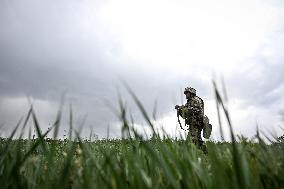 Combat coordination drills of Ukraines 141st Brigade