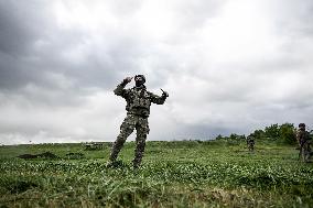 Combat coordination drills of Ukraines 141st Brigade
