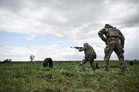 Combat coordination drills of Ukraines 141st Brigade