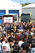 President Macron at the Daimler Buses Site - Meuse