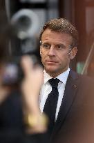 President Macron at the Daimler Buses Site - Meuse