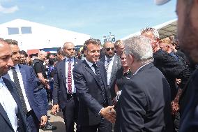 President Macron at the Daimler Buses Site - Meuse