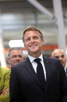 President Macron at the Daimler Buses Site - Meuse