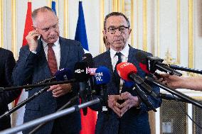 Bruno Retailleau gives a Press Conference - Paris