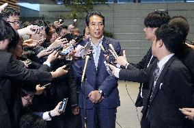Japan farm minister meets media after rice comments