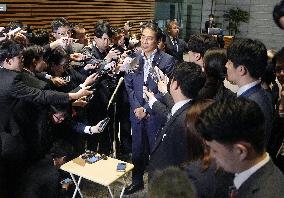 Japan farm minister meets media after rice comments