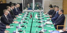Japan PM meets Latvian president