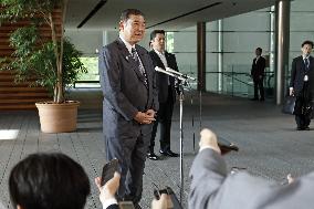 Prime Minister Ishiba meets media