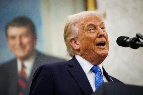 Trump Hosts Families of Fallen Officers, Announces Russia-Ukraine Peace Talks