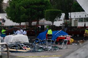Book Fair Structure Callapsed Because Strong Wind - Mexico