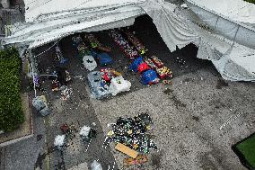 Book Fair Structure Callapsed Because Strong Wind - Mexico