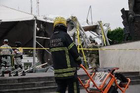 Book Fair Structure Callapsed Because Strong Wind - Mexico