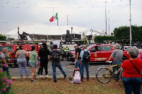 Book Fair Structure Callapsed Because Strong Wind - Mexico