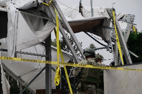 Book Fair Structure Callapsed Because Strong Wind - Mexico