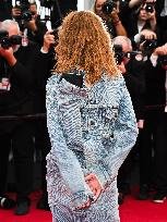 Cannes - Isabelle Huppert At Highest 2 Lowest Red Carpet