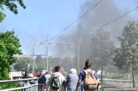 Demonstration of Angry Showmen - Strasbourg