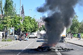 Demonstration of Angry Showmen - Strasbourg