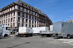 Demonstration of Angry Showmen - Strasbourg