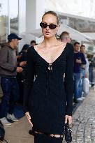 Cannes Romee Strijd is spotted at Hotel Martinez MP