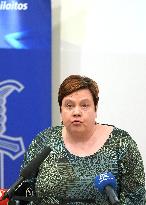 Police press conferece about the stabbing at the Vähäjärvi School