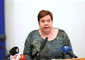 Police press conferece about the stabbing at the Vähäjärvi School