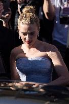 Cannes Scarlett Johansson, Colin Jost leave Hotel Marriott MP