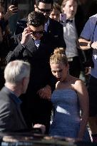 Cannes Scarlett Johansson, Colin Jost leave Hotel Marriott MP