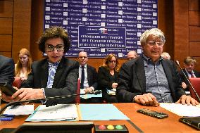Hearing of French Culture Minister Rachida Dati before the finance committee in Paris - FA