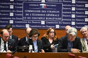Hearing of French Culture Minister Rachida Dati before the finance committee in Paris - FA