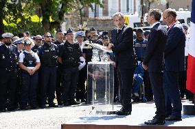 Ceremony in tribute to late policewoman Aurelie Fouquet - Villiers-sur-Marne