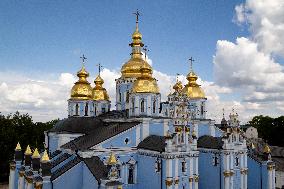 Bell ringing at St Michael's Monastery in Kyiv