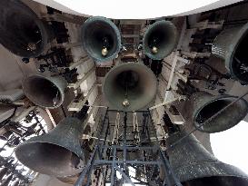 Bell ringing at St Michael's Monastery in Kyiv