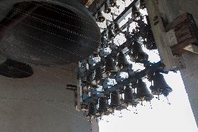Bell ringing at St Michael's Monastery in Kyiv