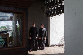 Bell ringing at St Michael's Monastery in Kyiv