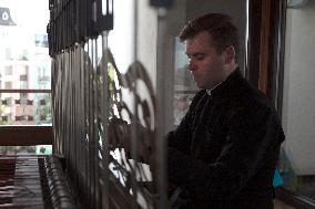 Bell ringing at St Michael's Monastery in Kyiv