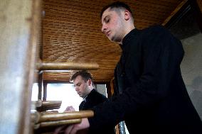 Bell ringing at St Michael's Monastery in Kyiv
