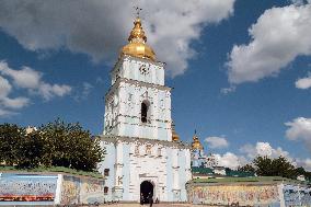 Bell ringing at St Michael's Monastery in Kyiv