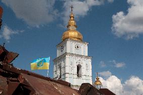 Bell ringing at St Michael's Monastery in Kyiv