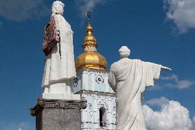 Bell ringing at St Michael's Monastery in Kyiv