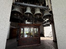 Bell ringing at St Michael's Monastery in Kyiv