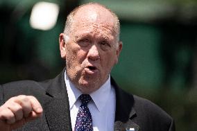 Border Czar Tom Homan speaks to the media