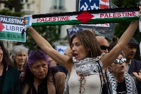 Pro-Palestinian Protest At Congress of Deputies - Madrid