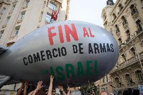 Pro-Palestinian Protest At Congress of Deputies - Madrid