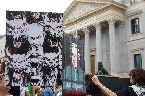 Pro-Palestinian Protest At Congress of Deputies - Madrid