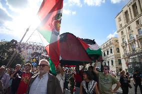 Pro-Palestinian Protest At Congress of Deputies - Madrid