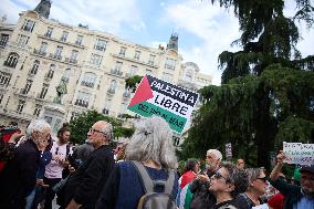 Pro-Palestinian Protest At Congress of Deputies - Madrid