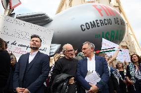 Pro-Palestinian Protest At Congress of Deputies - Madrid