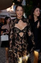 Cannes Iris Mittenaere leaves Hotel Martinez MP