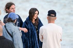 Cannes - Emily Ratajkowski Beach Photoshoot